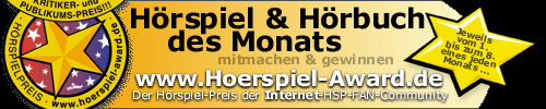 Banner zum Hörspiel- und Hörbuch des Monats